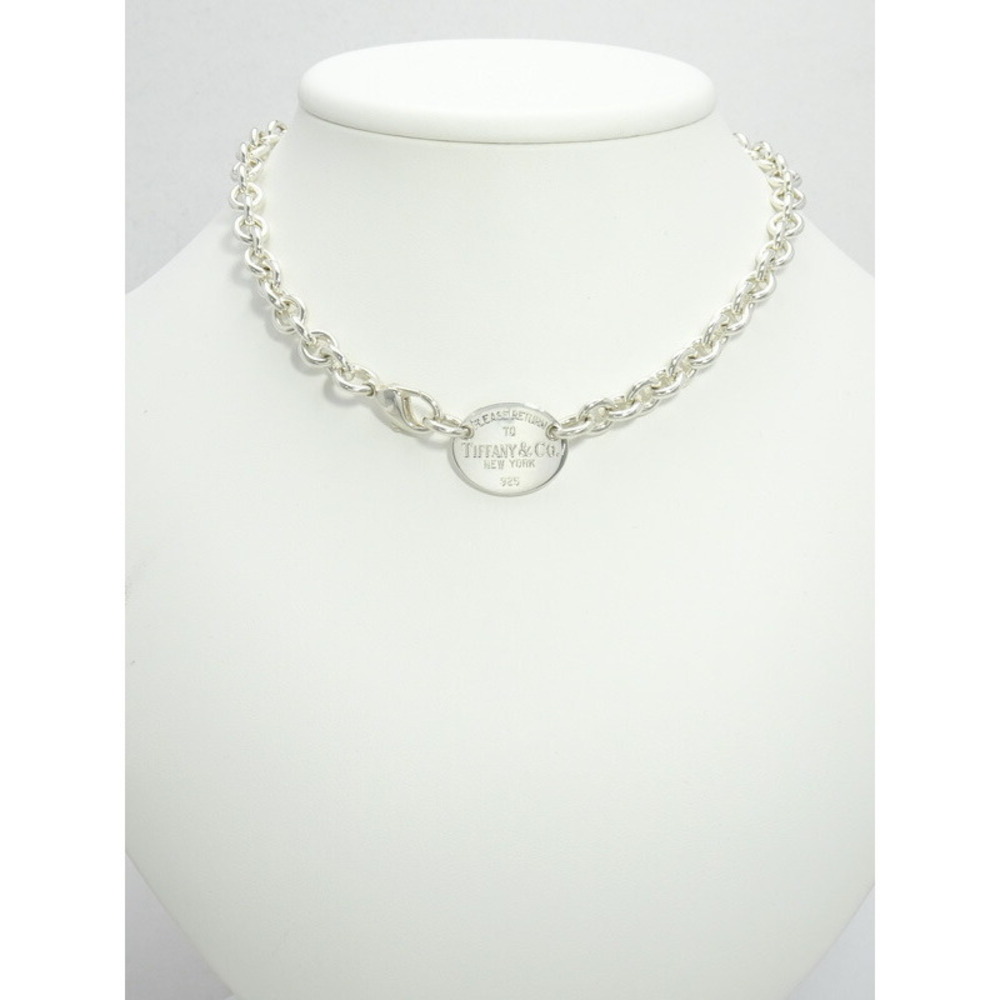Tiffany Co to Silver Oval Necklace